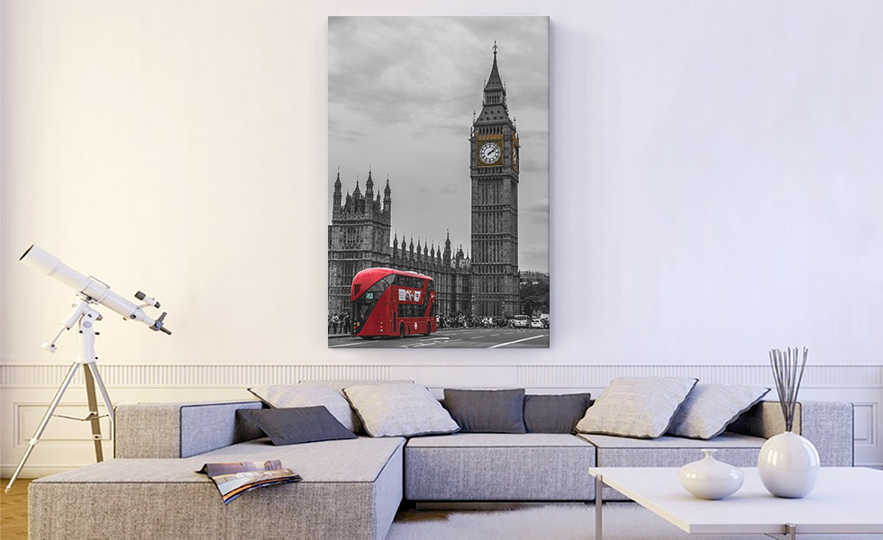 Doubledecker Red Bus In London England Big Ben