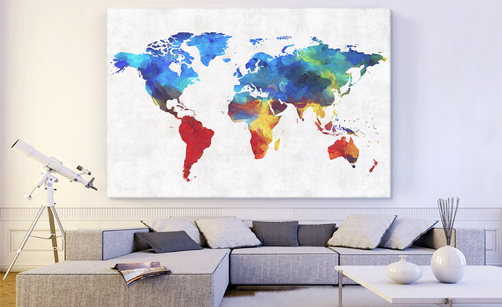 Colorful World Map Globe